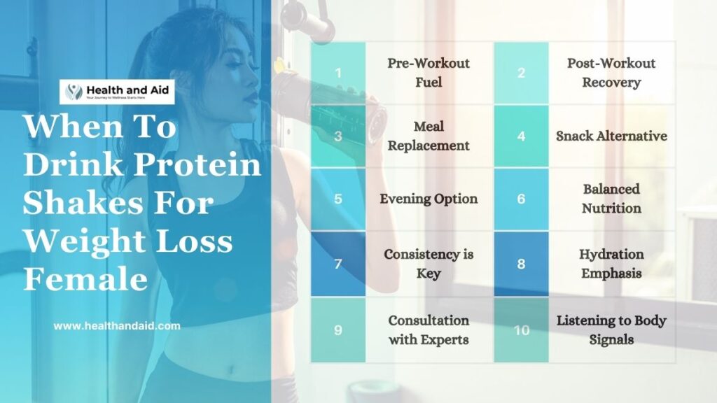 When To Drink Protein Shakes For Weight Loss Female
